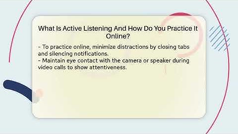 What Is Active Listening And How Do You Practice It Online? - Everyday-Networking