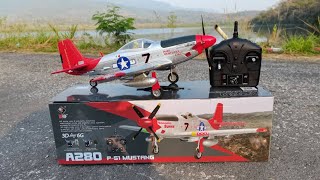 เครื่องบินบังคับ WL-TOYS A280 2.4G 4CH 3D-6G P51 MUSTANG ราคา 3850.บาท โทร:065-5393138 ไลน์:tay-3910