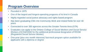 George Brown College’s Community Worker Program Online Information Session