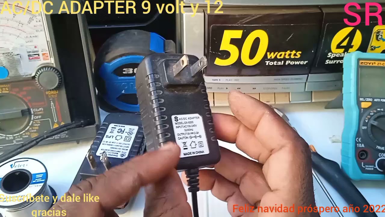 AC/DC ADAPTER 9VOLT 12VOLT cómo desarmar y fallas común - YouTube