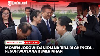 Momen Jokowi dan Iriana Tiba di Chengdu, Penuh Suasana Kemeriahan