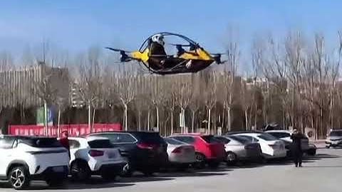 This was a year ago, and our second generation of manned drones was being tested.