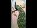 How to paint Peacock with Acrylic / Easy Step by Step Peacock Painting/one stroke -Peacock Painting