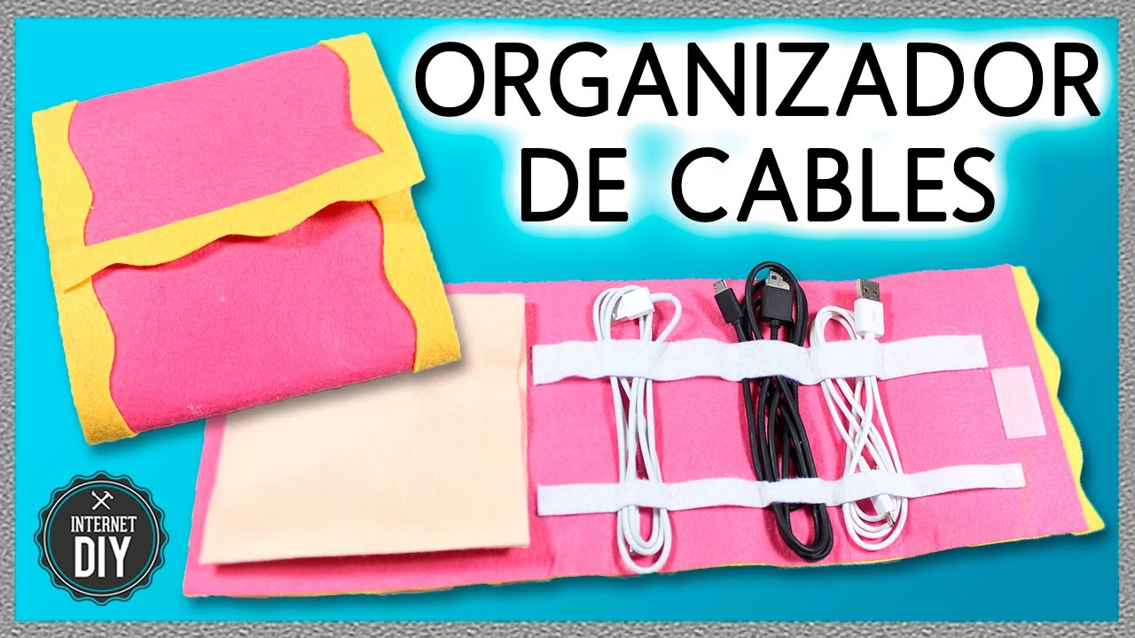 organizador de cables casero sin coser organizador