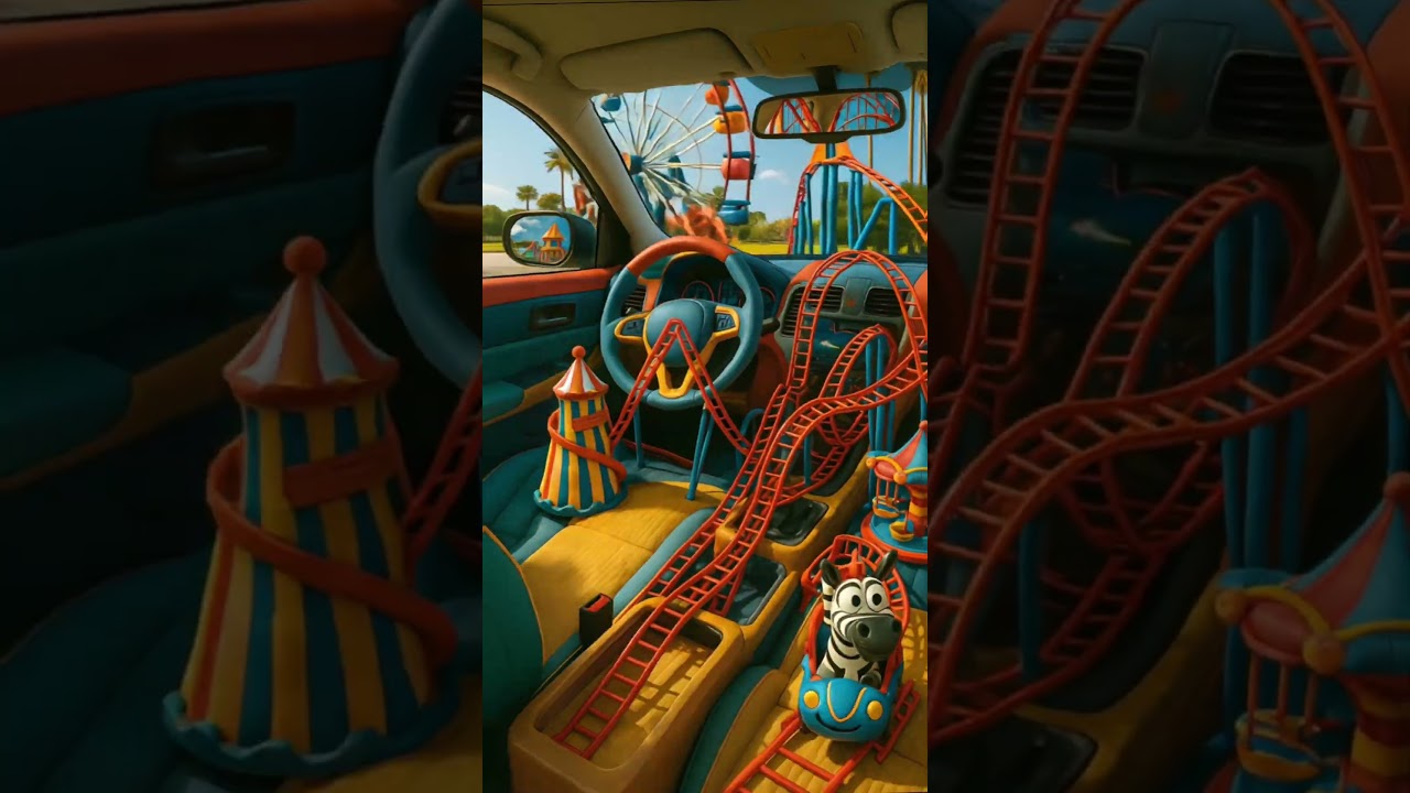 Racing Roller Coaster🎢 #youtubeshorts #shorts #ai #youtube #like #funny #music #baby #shortsfeed