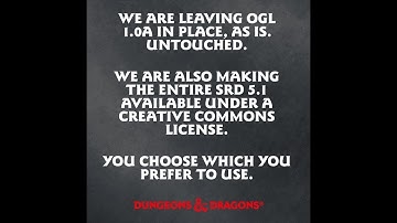 OGL 1.0a Stays! Entire SRD 5.1 ALSO Released under Creative Commons License  DID WE WIN?