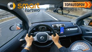 Smart Fortwo Coupe 1.0 mhd (52kW) |72| 4K TEST DRIVE POV - EXHAUST SOUND, ENGINE & ACCELERATION