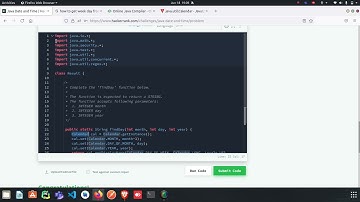 Java Date and Time HackerRank problem easy solution