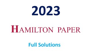 2024 2023 Hamilton Solutions Problems UKMT Intermediate Mathematical Challenge Olympiad Math UK 2022