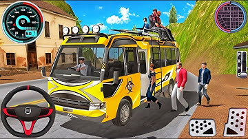 Real Offroad MiniBus Simulator 3D Game  - City Mini Coach Bus Simulator Game 2025 - Andriod Gameplay
