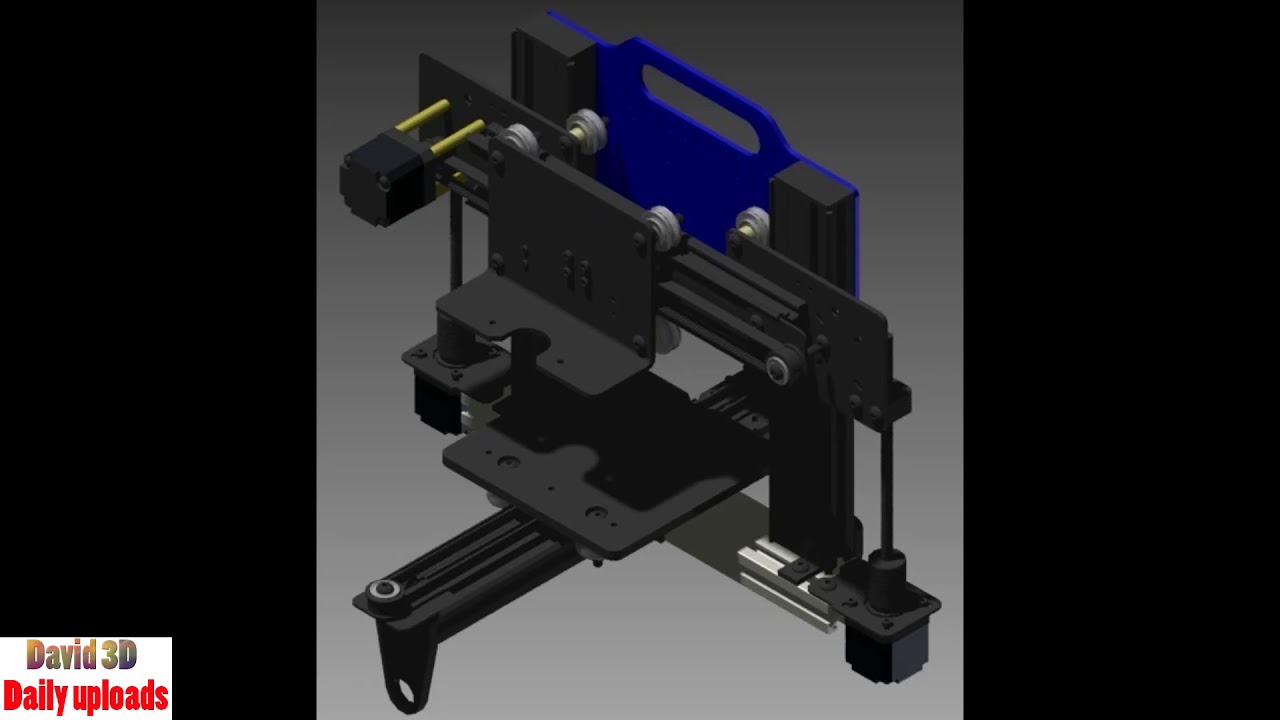 262 Portable 3 Axis 3d Printer Cnc Mill Platform Design Free Download 3d Model Youtube