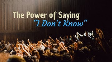 The Power of Saying "I Don