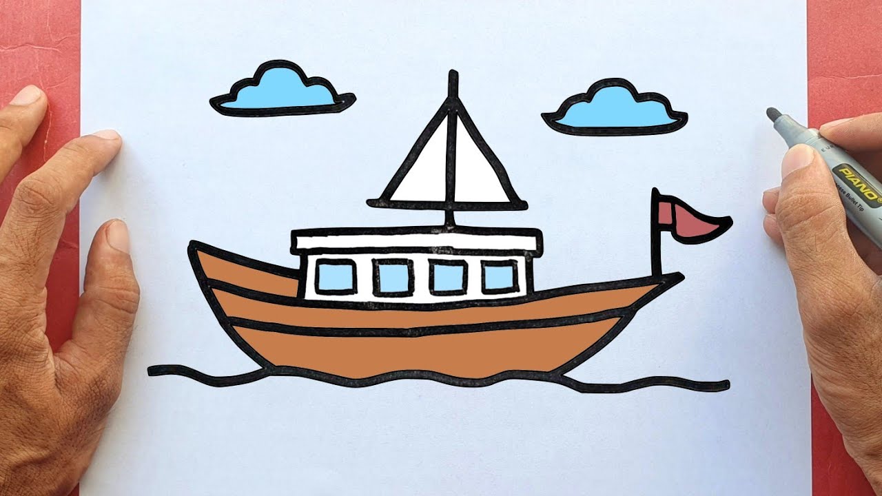 How to Draw a Boat Easy step by step Drawing Tutorial - YouTube
