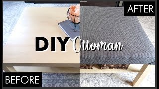 COFFEE TABLE TO OTTOMAN *DIY*