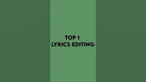 Top 1- Lyrics Video Editing In Alight Motion #sort