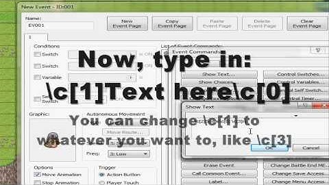 RPG Maker XP - Change Text Color