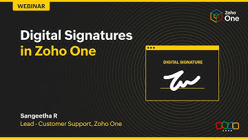 Digital Signatures in Zoho One (Webinar)