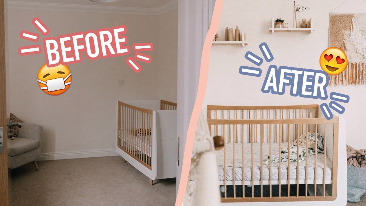 HUGE NURSERY TRANSFORMATION!!!! SO CUTE! (BEFORE AND AFTER) - YouTube