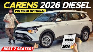 UPDATED! ✅ Kia Carens 2026 | Base Model 🔥 | Diesel | Premium Optional | On Road Price, Features ✅
