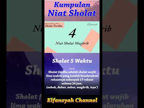 FULL NIAT SHOLAT 5 WAKTU LENGKAP