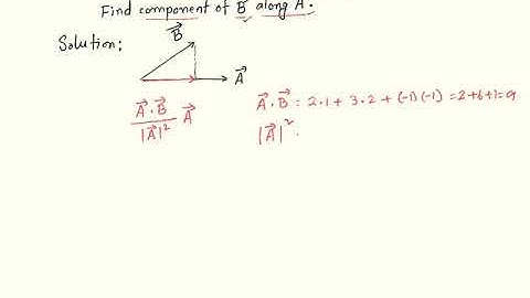 component of a vector along another vector