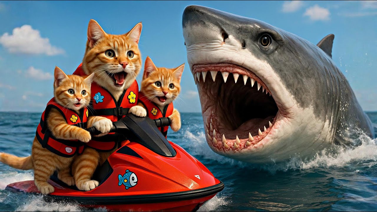 Mama Cat Trims Fur on the Farm and Makes Tiger Hat For