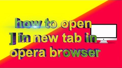 how to open in new tab in opera browser