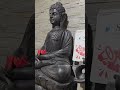 Black Marble 3ft Gautam Buddha Statue with 18 inch Elephant Sculptures #buddhaidol #elephantstatue
