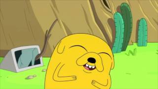 Jake The Dog laughing hysterically.