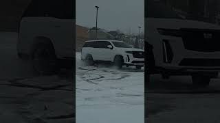 Escalade V Vs snow. Drifting! #cars #caddilac #Escalade #drift #drifting