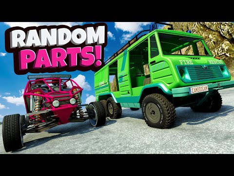 RANDOM PARTS MOD But it's Using the NEW UPDATE VEHICLES in BeamNG Drive!