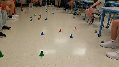 Sphero Ball Obstacle Course Races at Washington HS!
