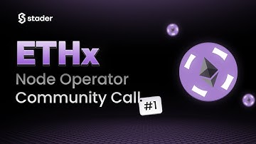 Stader Node Operator Community Call #1 | Become an Ethereum Node Operator with Stader | LST