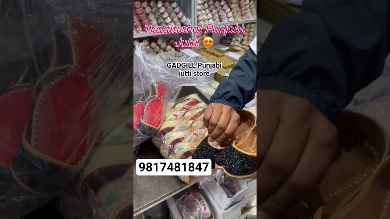 traditional Punjabi jutti embroidery work viral design 