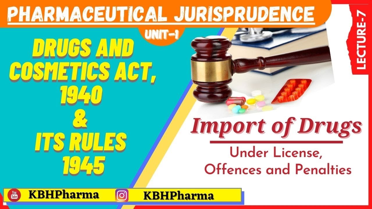 Import of Drugs and Cosmetics Under Licence, Offences and Penalties || PJ L-7 || P'Jurisprudence