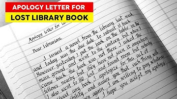 Application For Lost Library Book | Apology Letter To Librarian