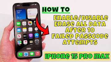 How to Enable/Disable Erase All Data After 10 Failed Passcode Attempts iPhone 15 Pro Max