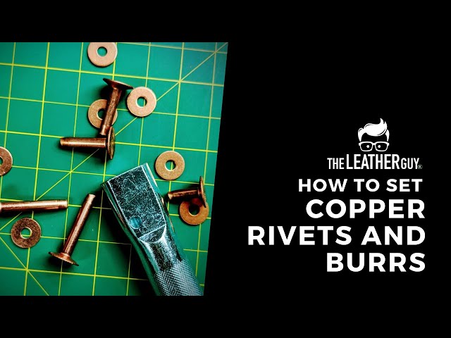 Leather Craft - #9 copper rivets - leather riveting video - Leatherworking  Tools 