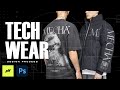 I Designed a TECHWEAR Brand In Photoshop | Streetwear Clothing Process