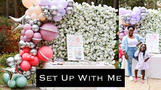 Set Up With Me | My Nieces First Trip around the sun Birthday party | Balloon Garland | How To