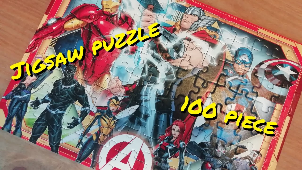 marvel jigsaw puzzle 100 piece time lapse YouTube