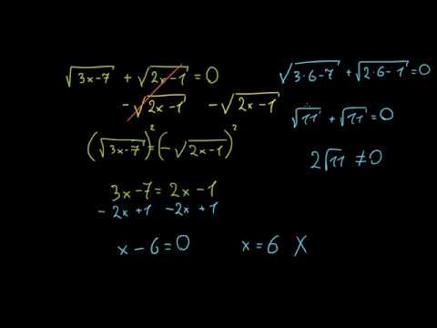 კვადრატული ფესვის შემცველი განტოლებების ამოხსნა: არცერთი ამონახსნი