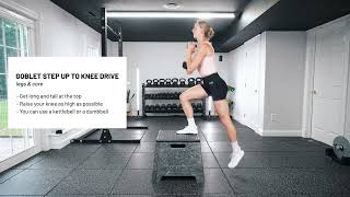 DB Goblet Step Up to Knee Drive