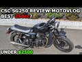 Best beginner motorcycle under 2500 csc sg250 cafe racer review and motovlog