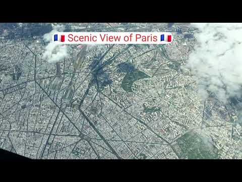 Scenic view of Paris from a Bombardier CSeries 100 cockpit
