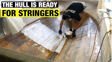 FIBREGLASSING THE HULL ready for STRINGERS| Pacemaker 20ft | Full BOAT RESTORATION V2 - Part 12