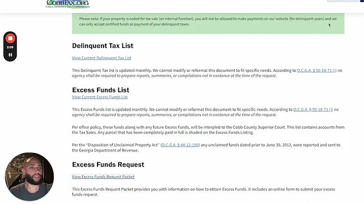 Excess funds list in Georgia