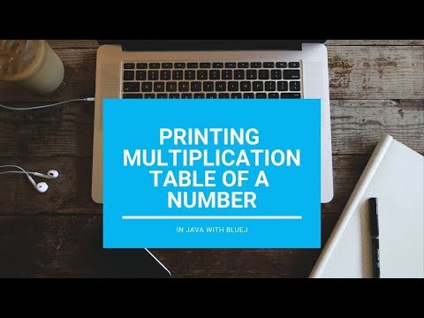 Displaying Multiplication Table Of A Number - Core Java || With BlueJ