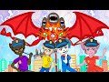 Red Devil Siren Head vs Piggy, Clowny, Pony, Doggy - Police Team  - Meme Roblox Animation