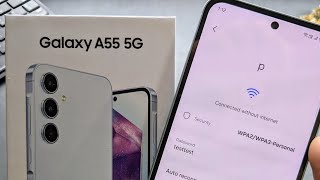 WIFi on Samsung Galaxy A55 5G / A35 5G ( How to Setup Wifi , Configure & See Wifi Password)